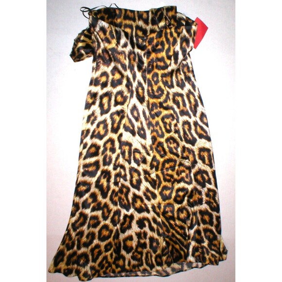 New Womens 2 NWT Italy Just Cavalli Leopard Print Dress 38 One Shoulder Sexy - Picture 11 of 12
